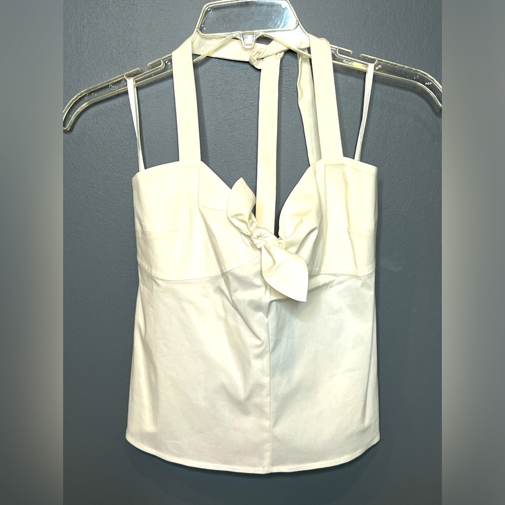 NWT INC White Stretch Top